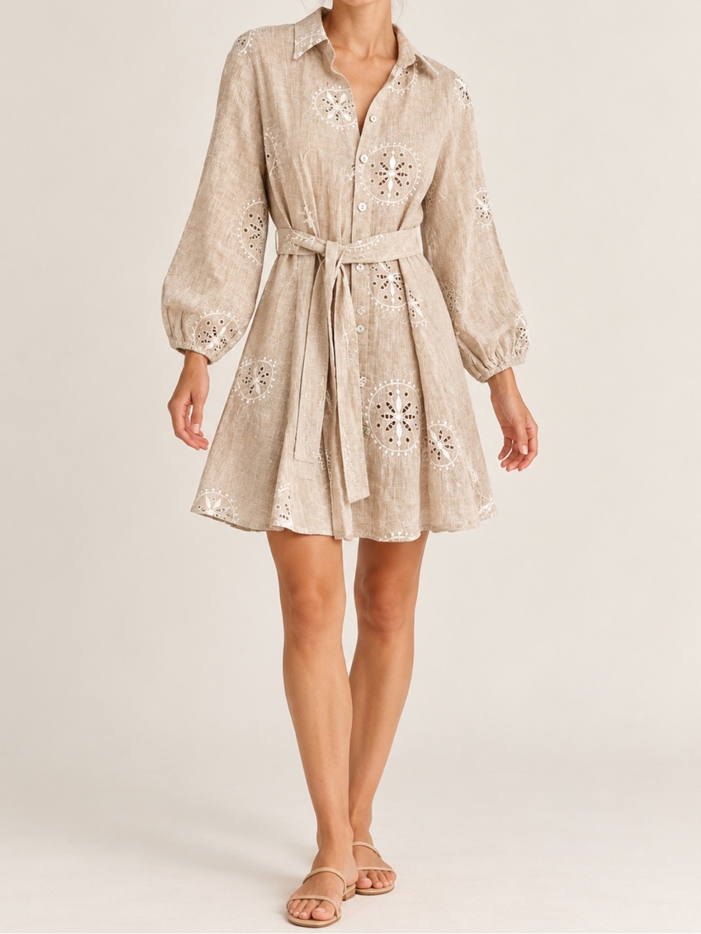Positano Couture Linen Dress Small